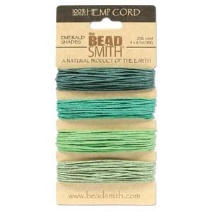 hemp cord emerald - size 1mm - 36mt spool | 1pc
