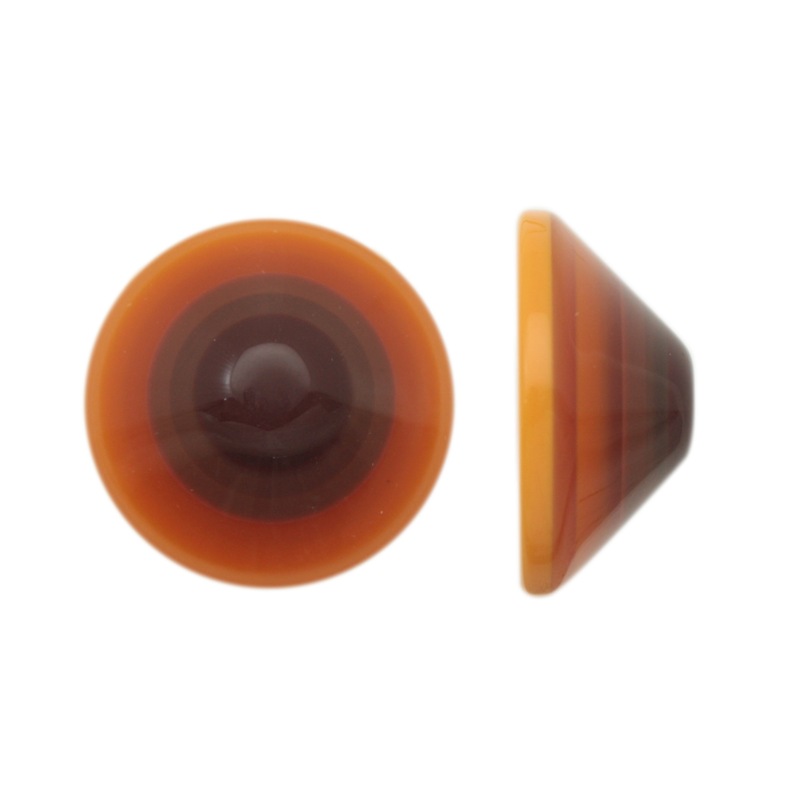orange pop multicolor resin cabochon round 25mm | 1pc