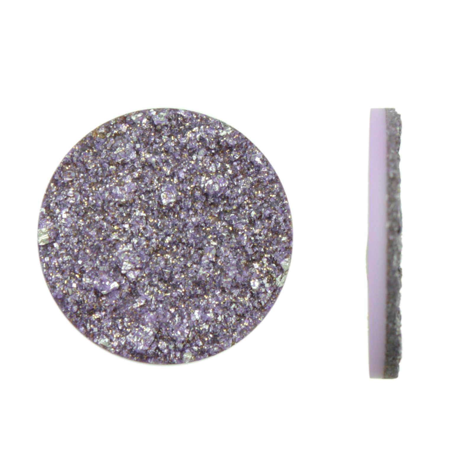 harz cabochon earthstone violett rund 25mm | 2st