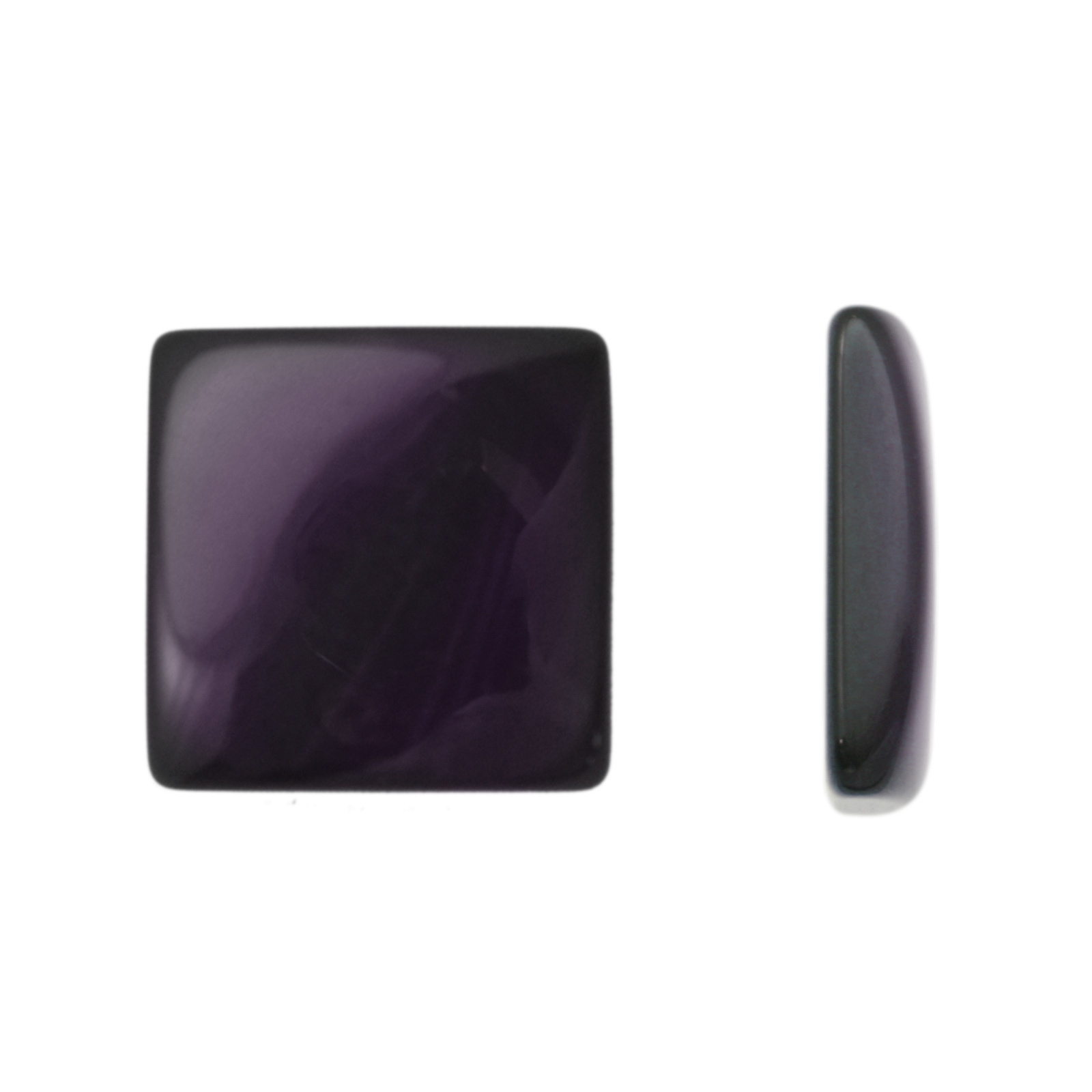purple shell look resin cabochon square 20mm | 1pc
