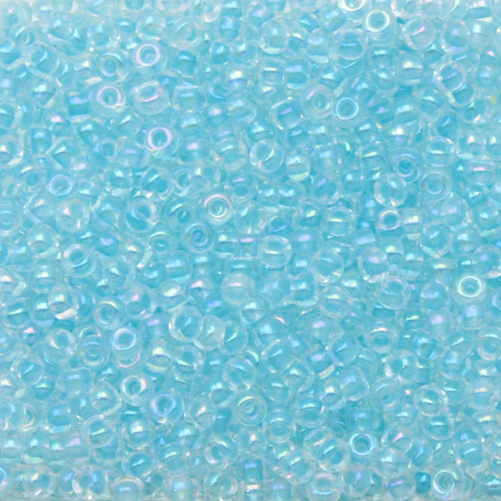 miyuki rocailles 11/0 - color-lined glacier blue/crystal ab (269) | 10gr