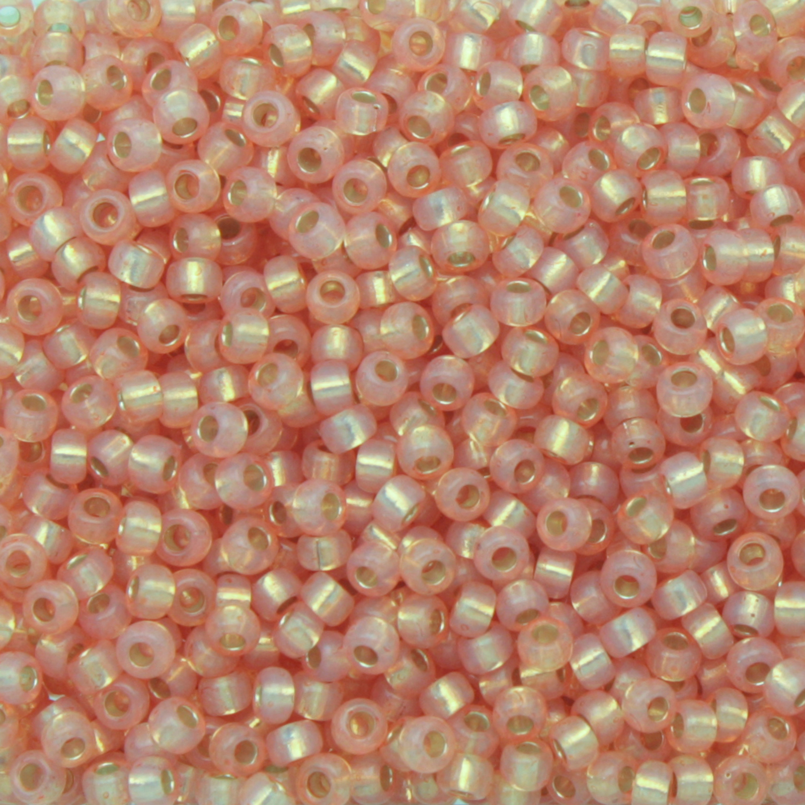 miyuki rocailles 11/0 - dyed silver-lined salmon alabaster (642) | 10gr