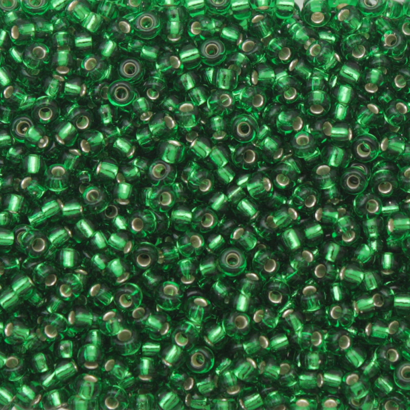 miyuki rocailles 11/0 - silver-lined green (16) | 10gr