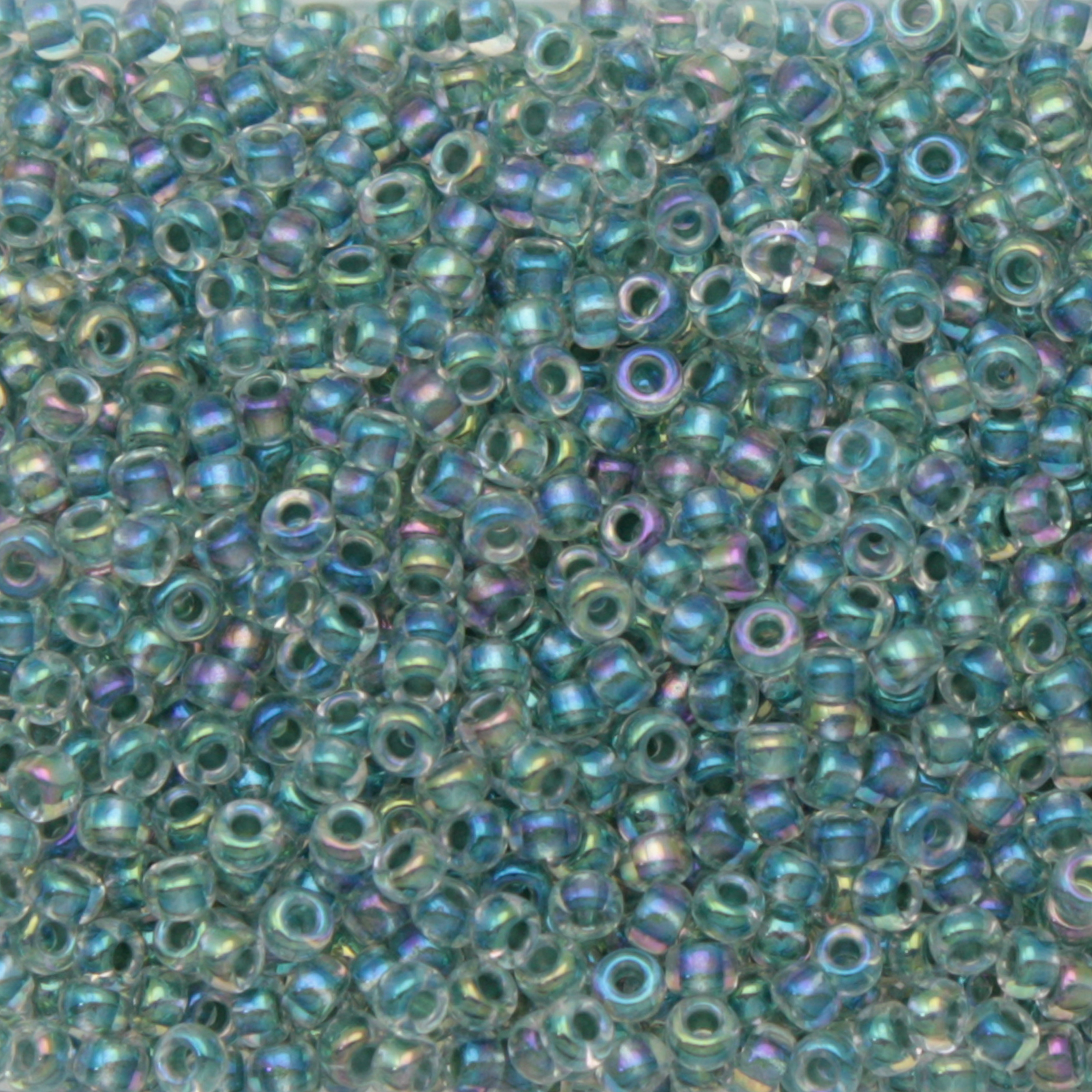 miyuki rocailles 11/0 - color-lined seafoam/crystal (263) | 10gr