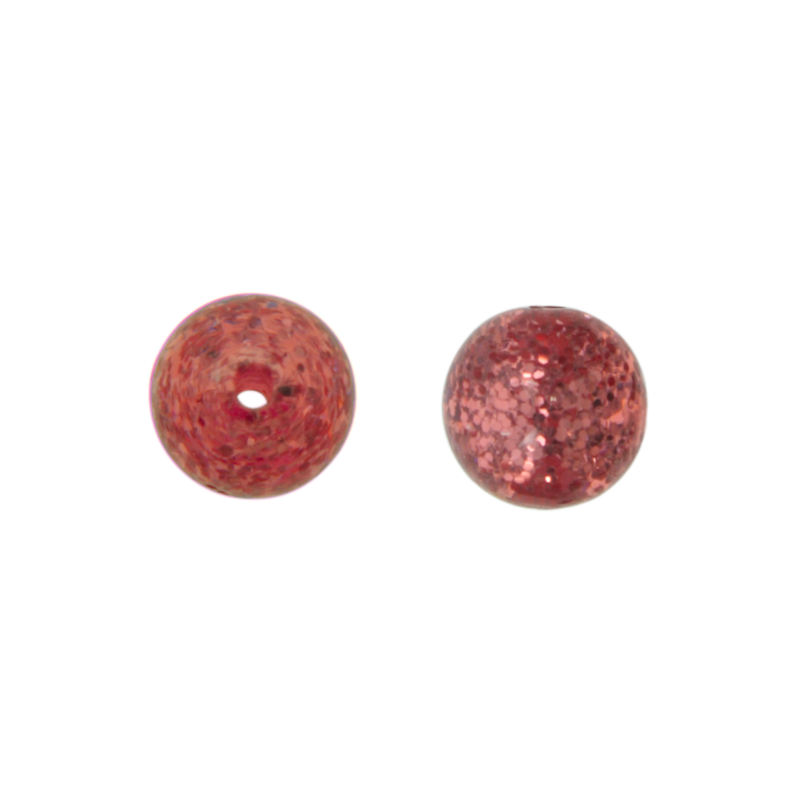 antique pink stardust resin smooth round 6mm | 10pc