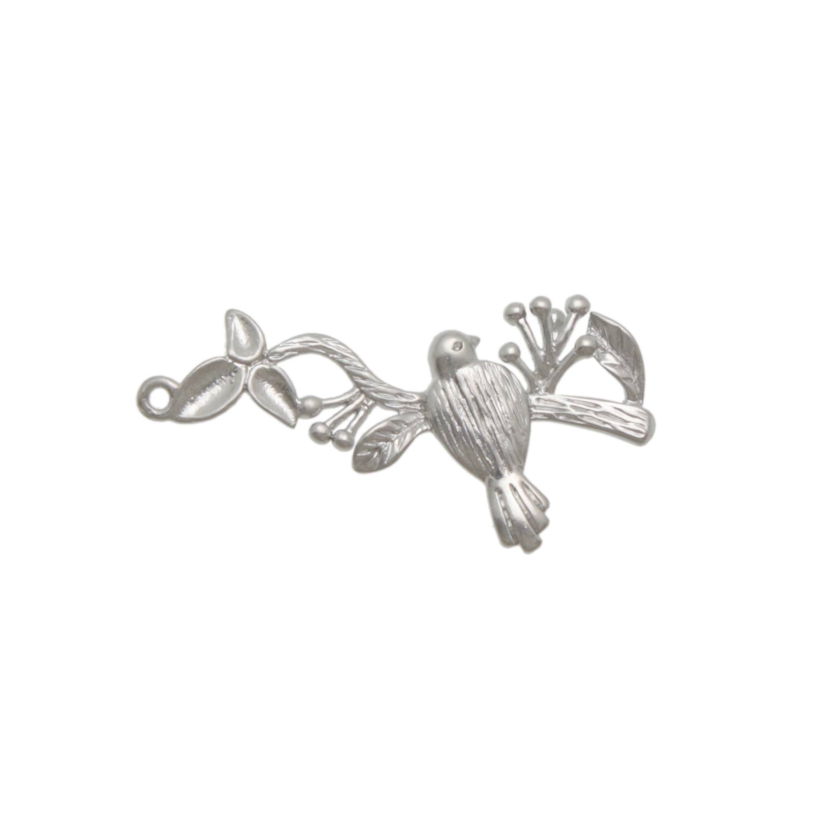 romance edition matte rhodium link bird 30x16mm | 2pc