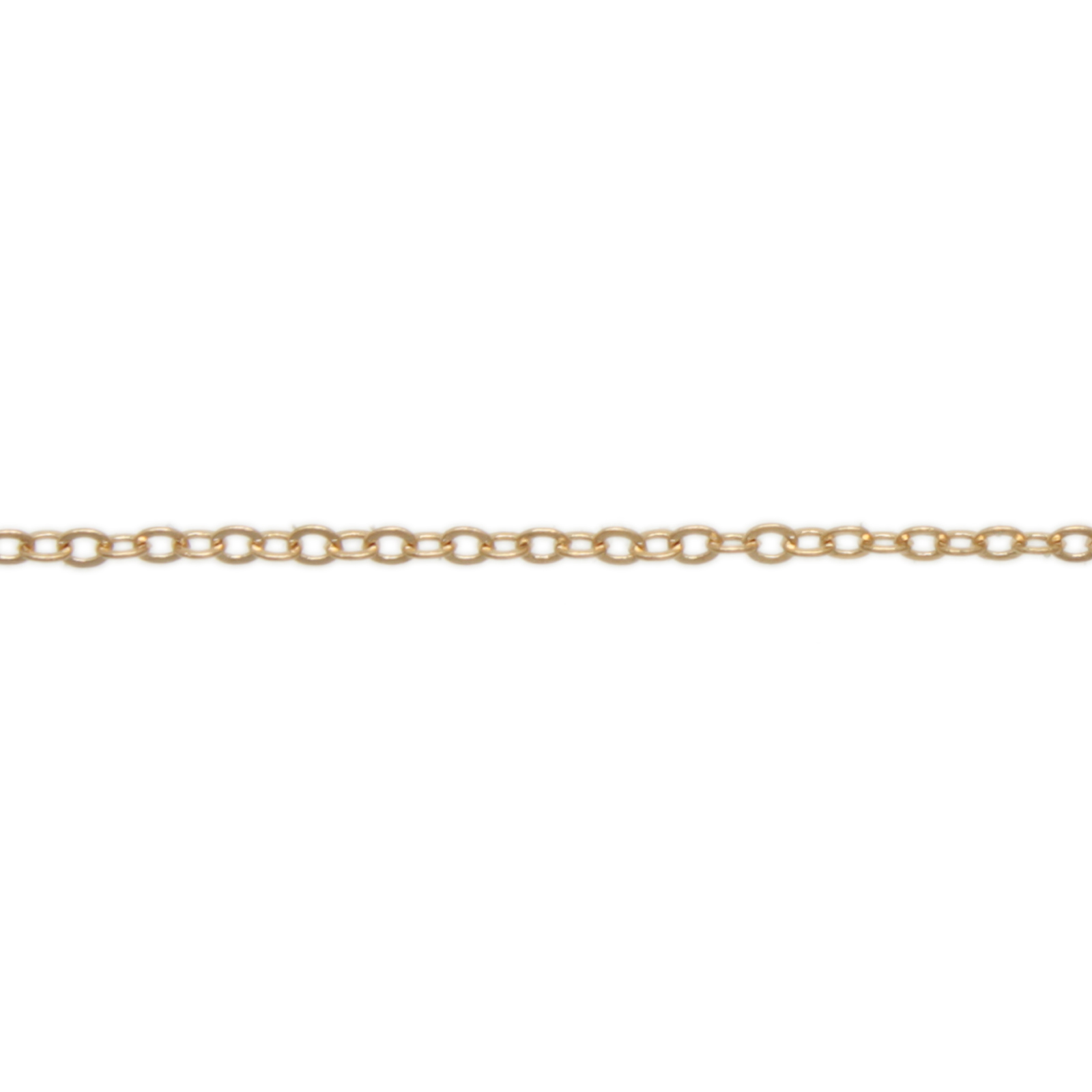 pale gold plated rolo chain oval 1,5mm | 1mt