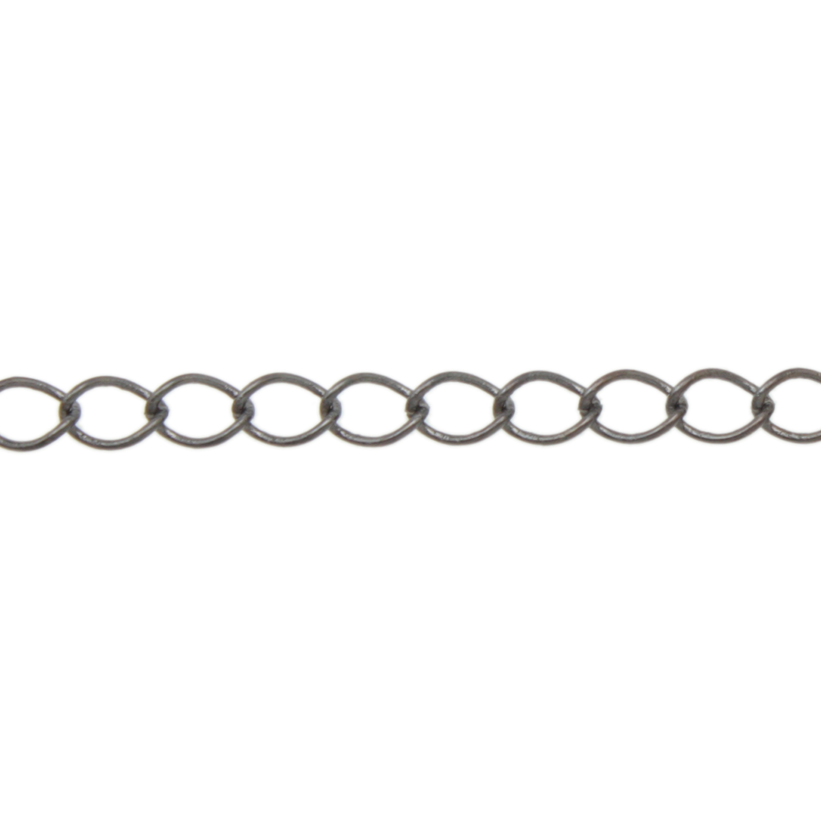 gunmetal plated groumette chain oval 5x4mm | 1mt