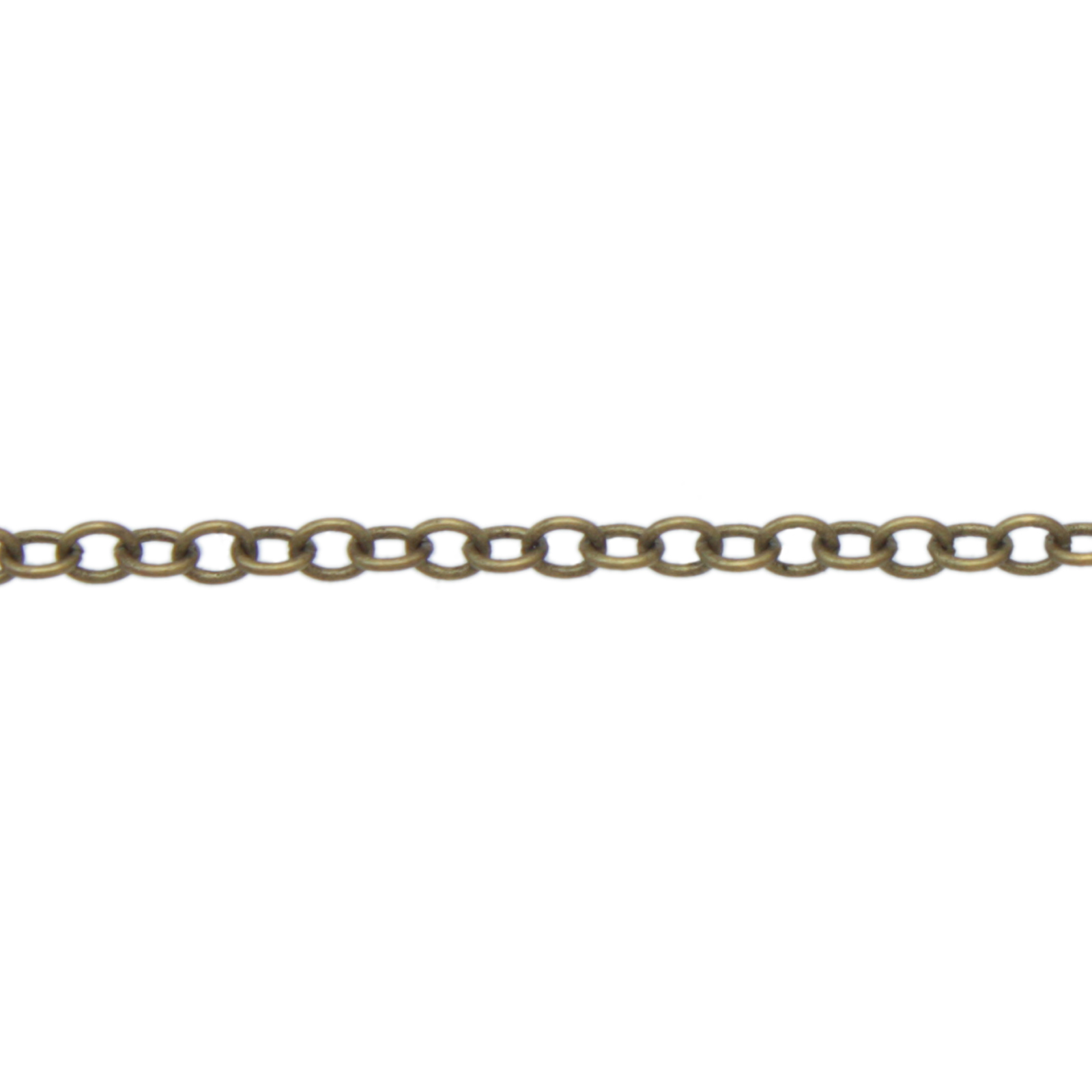 antique bronze plated round cable chain 3mm | 1mt