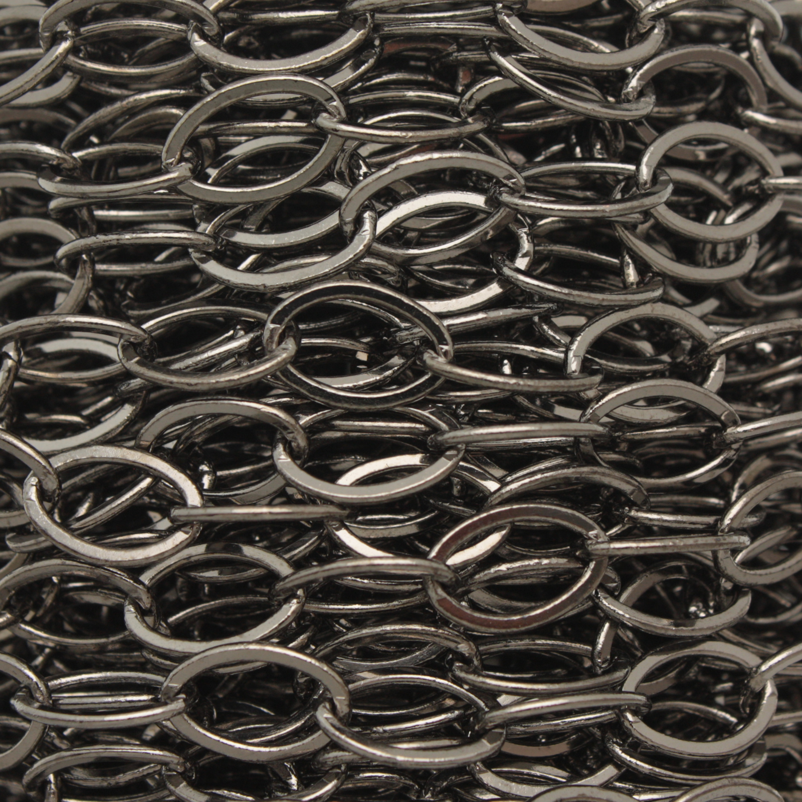 gunmetal plated oval cable chain 12x8mm | 50cm