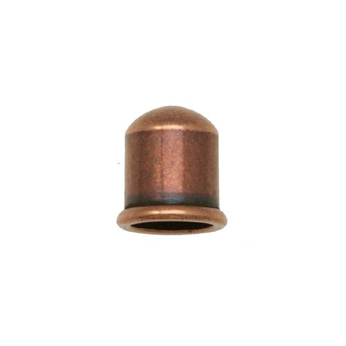antique copper plated crimp end 12x9mm (width 8mm ) | 1pc
