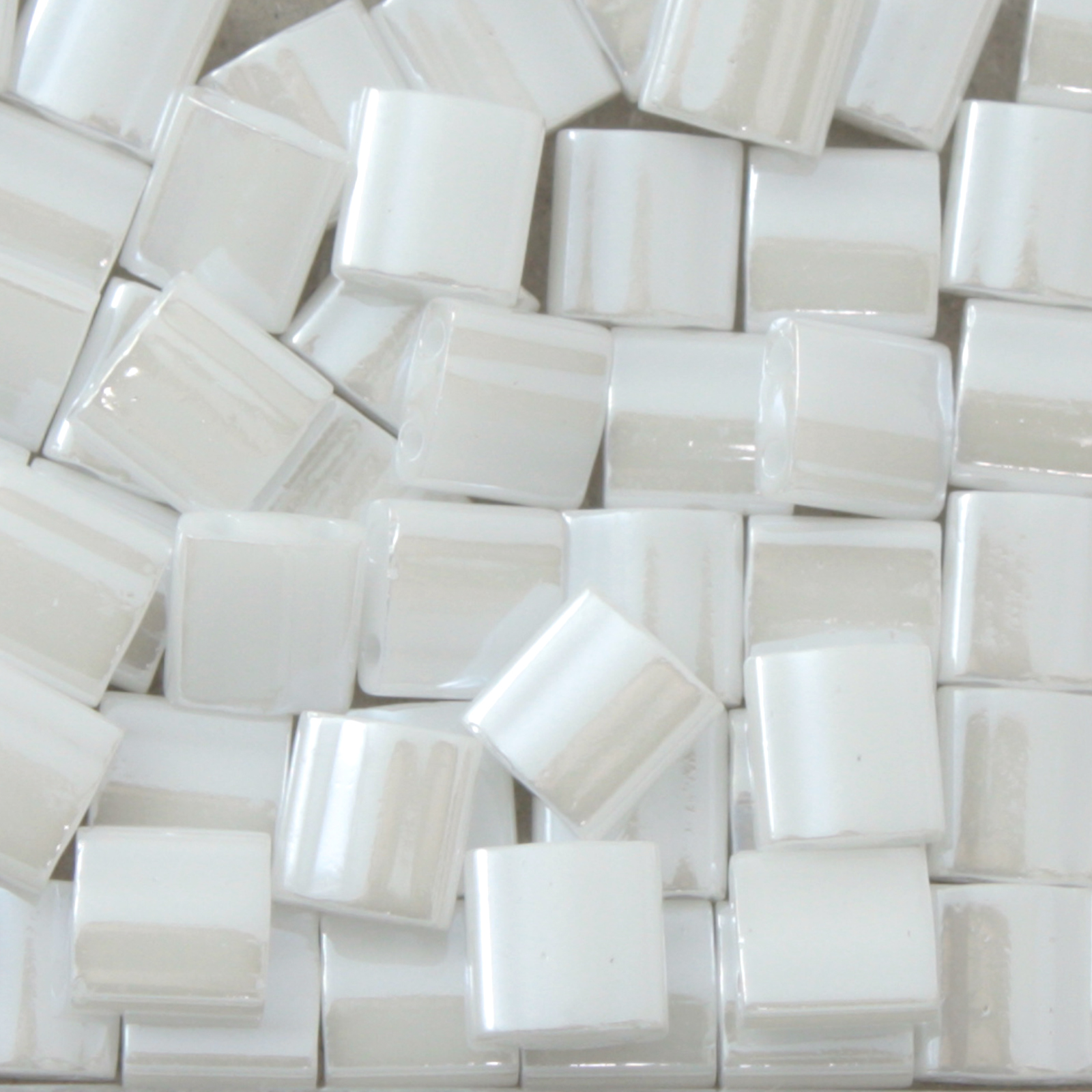 miyuki tila beads - opaque white pearl 5mm | 5gr