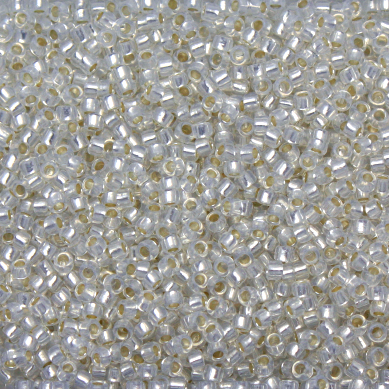 rocaille toho seed beads 15/0 - silver lined milky white (2100) | 10gr