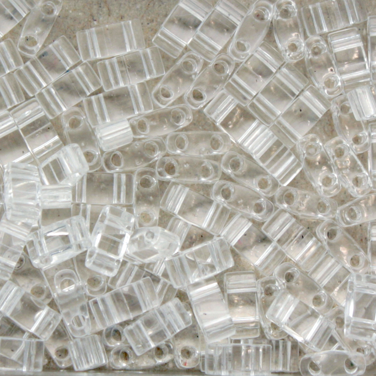 miyuki half tila beads - transparent crystal 5x2,3mm | 5gr