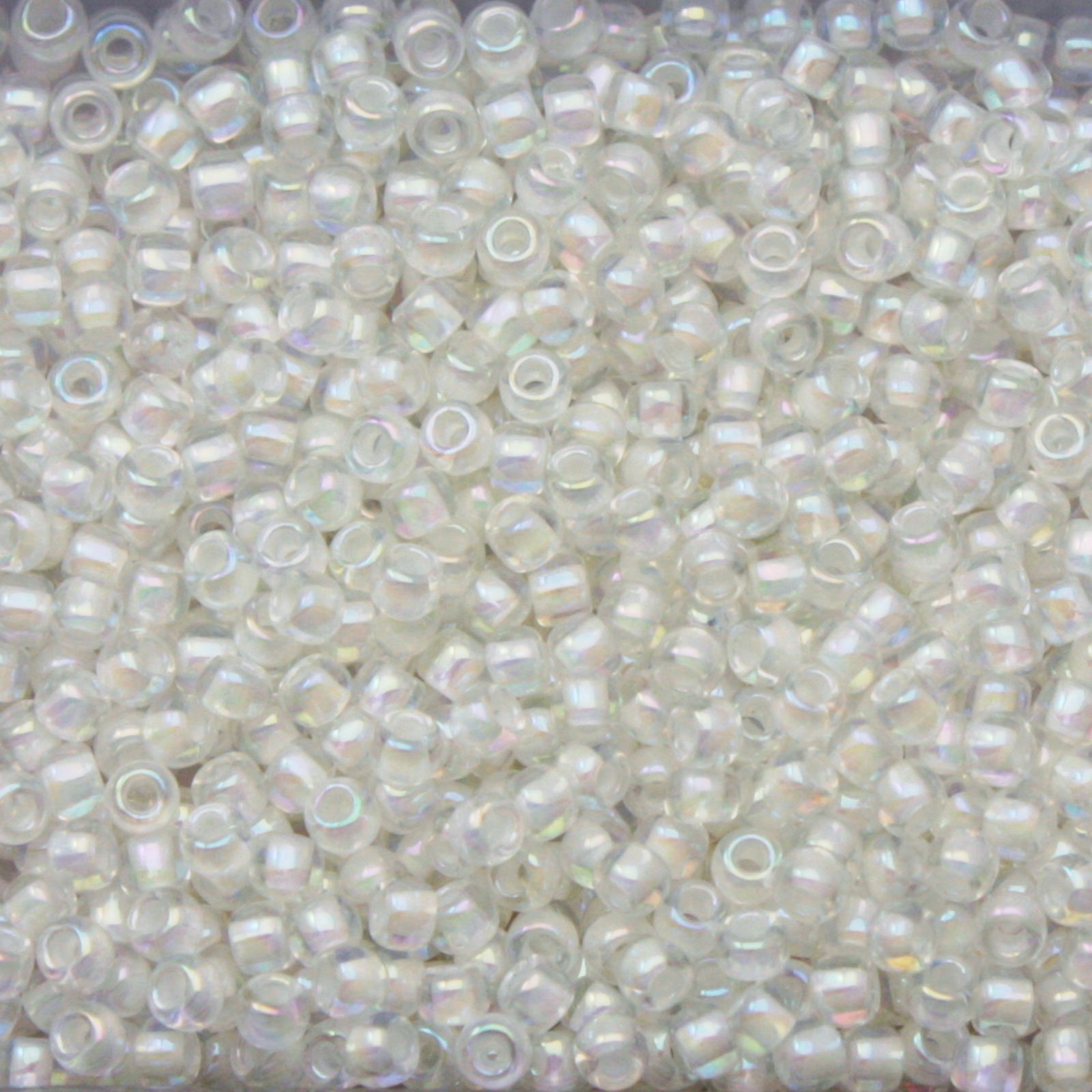 rocaille toho seed beads 11/0 - inside color rainbow crystal/cream lined (777) | 10gr