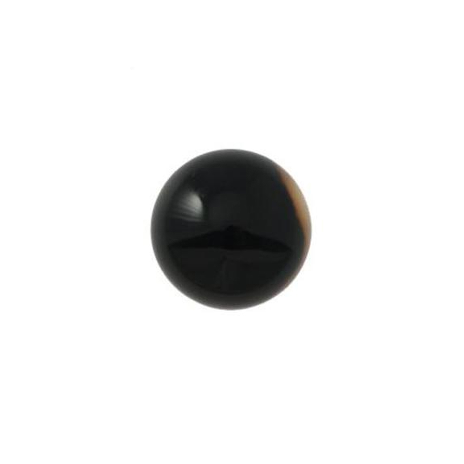 black onyx cabochon smooth round 10mm | 2pc