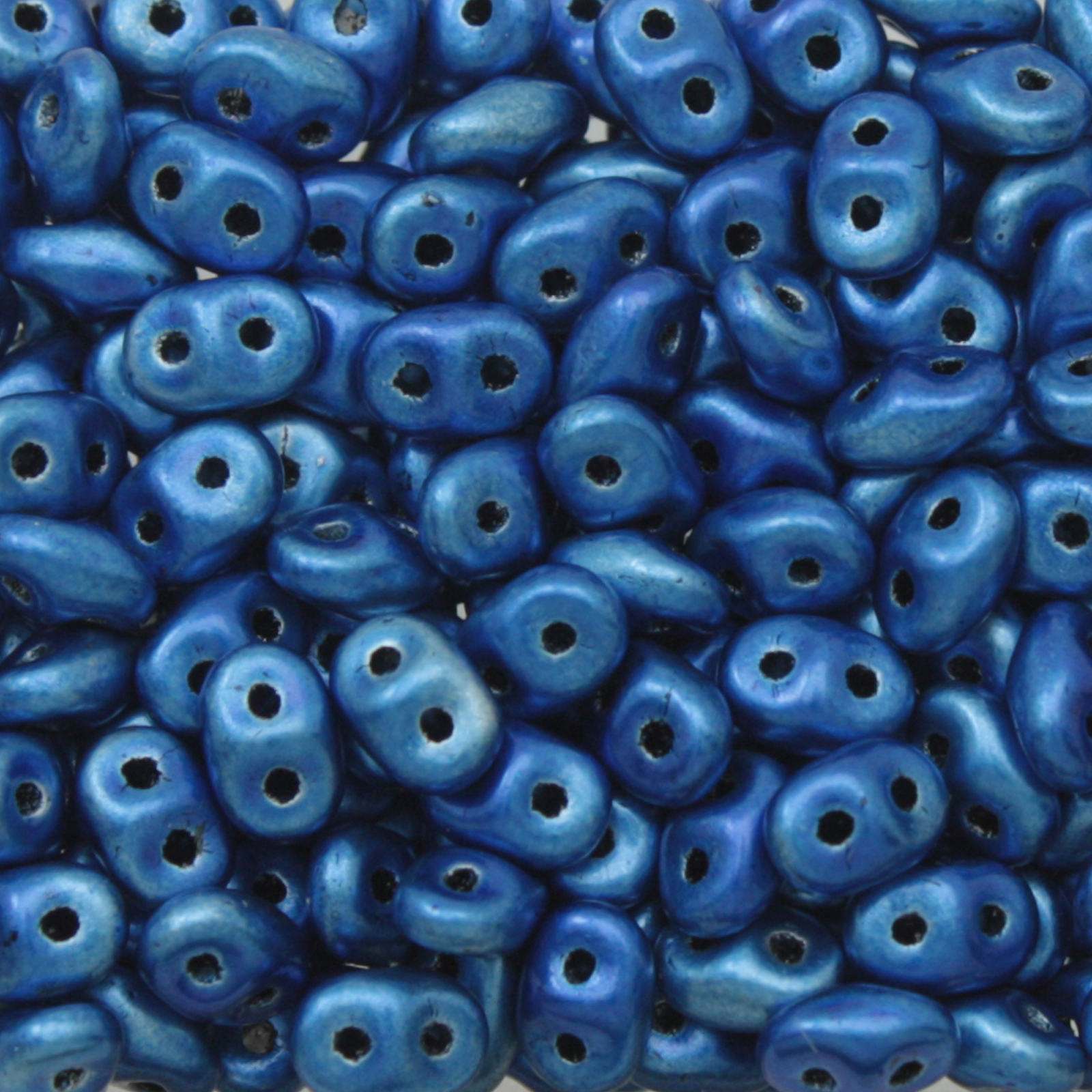 superduo seed beads 5x2,5mm - metalust crown blue | 10gr
