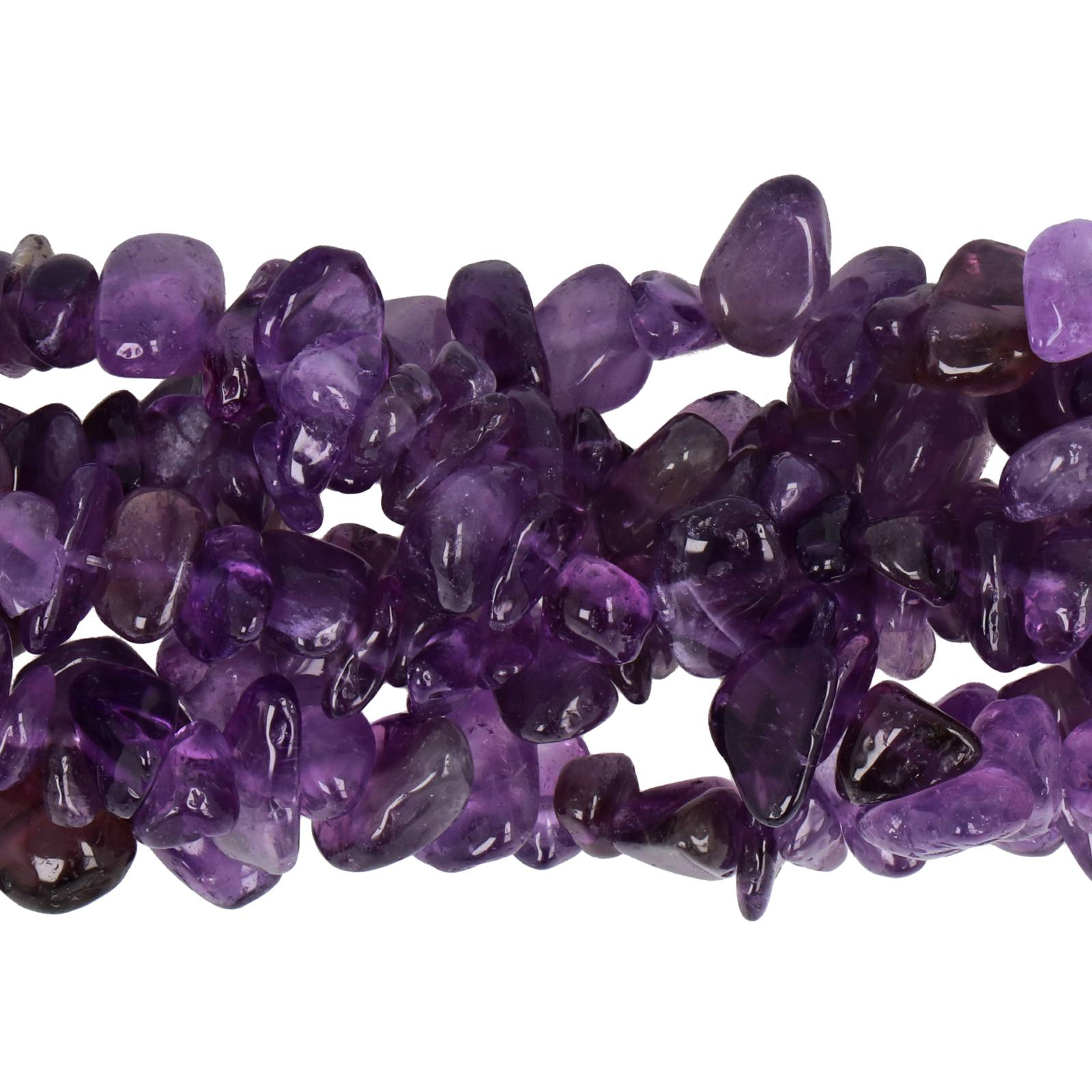 amethyst chips 5-10mm | 32-inch strand approx.