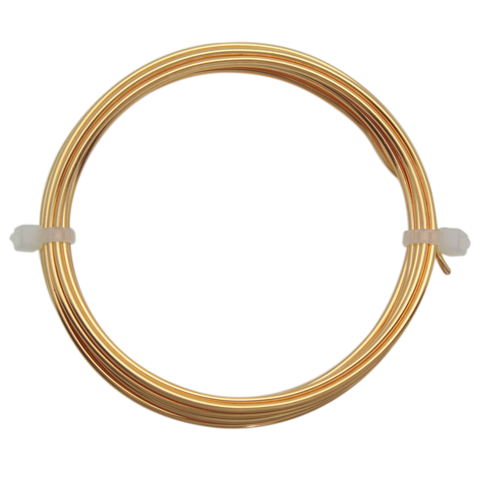 gold plated craft wire - diameter 1,50mm - 1,75mt spool | 1pc