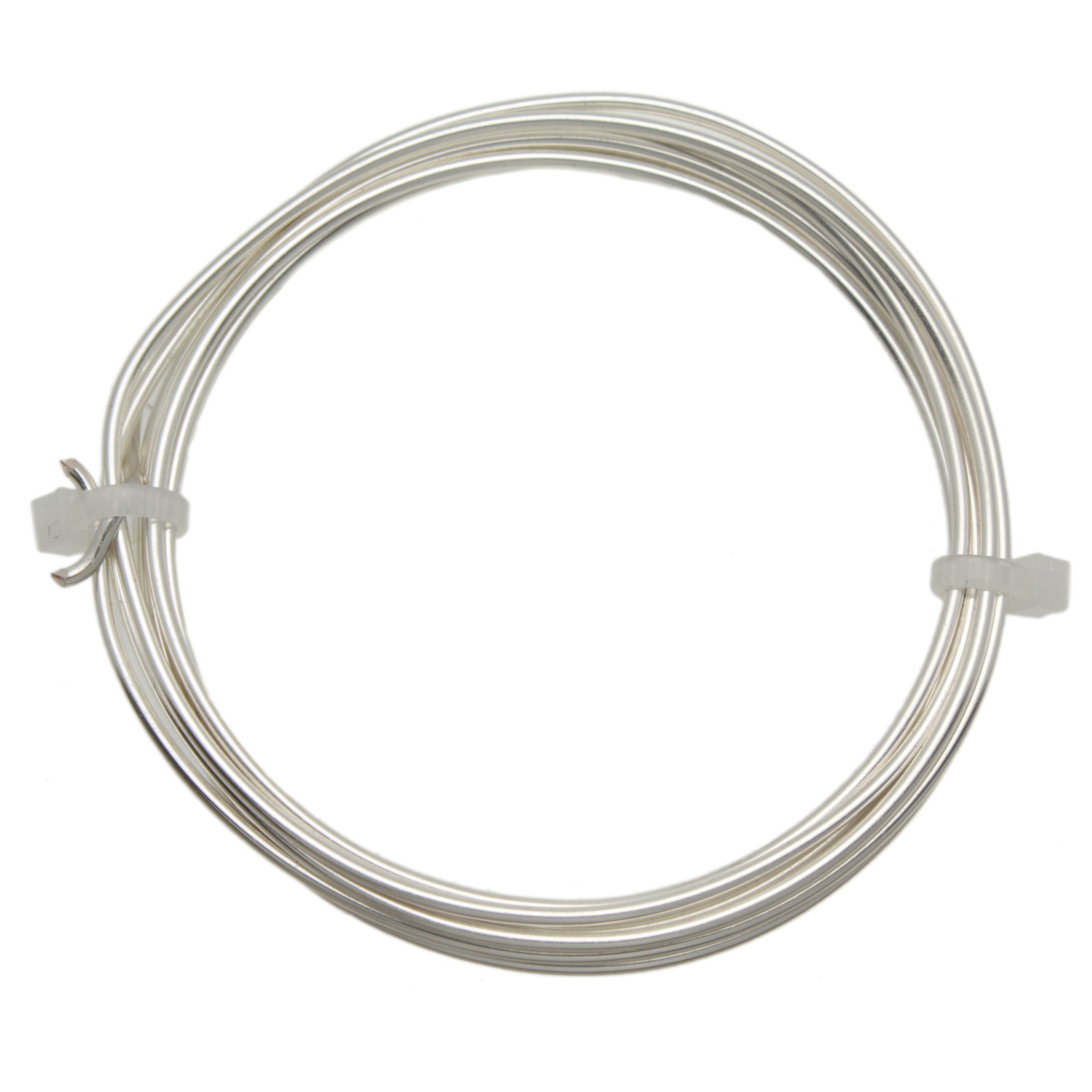 silver plated craft wire - diameter 1,50mm - 1,75mt spool | 1pc