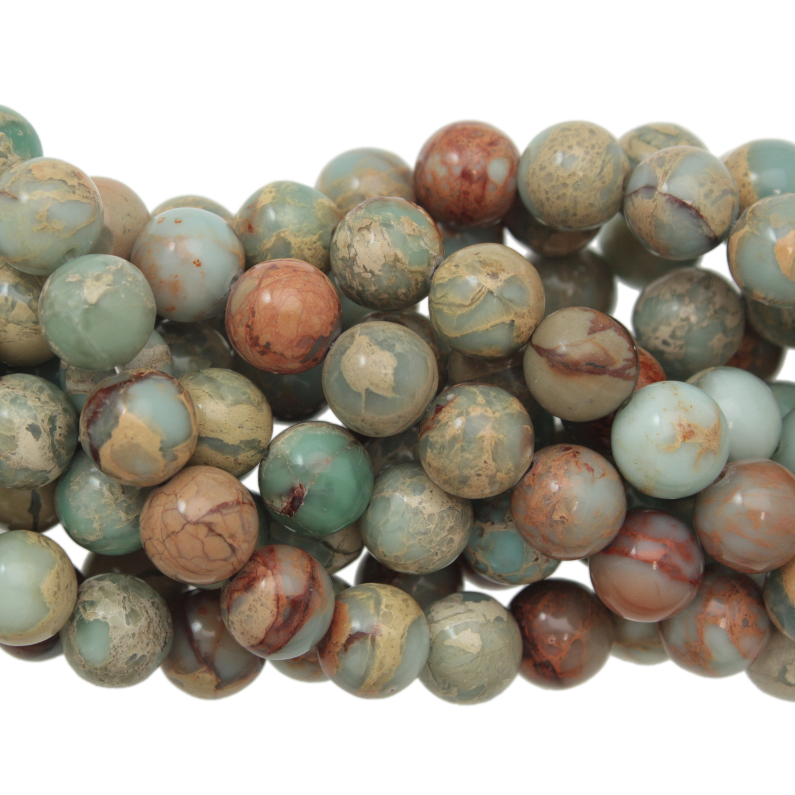 impression jasper smooth round 10mm | 15/16-inch strand