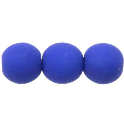czech glass pearl beads - neon blue round 4mm | 75pc