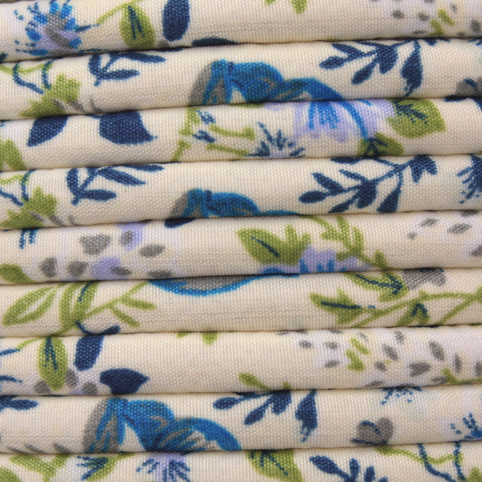 rohr schnur fancy fiori elfenbein/blaue 6mm | 1mt
