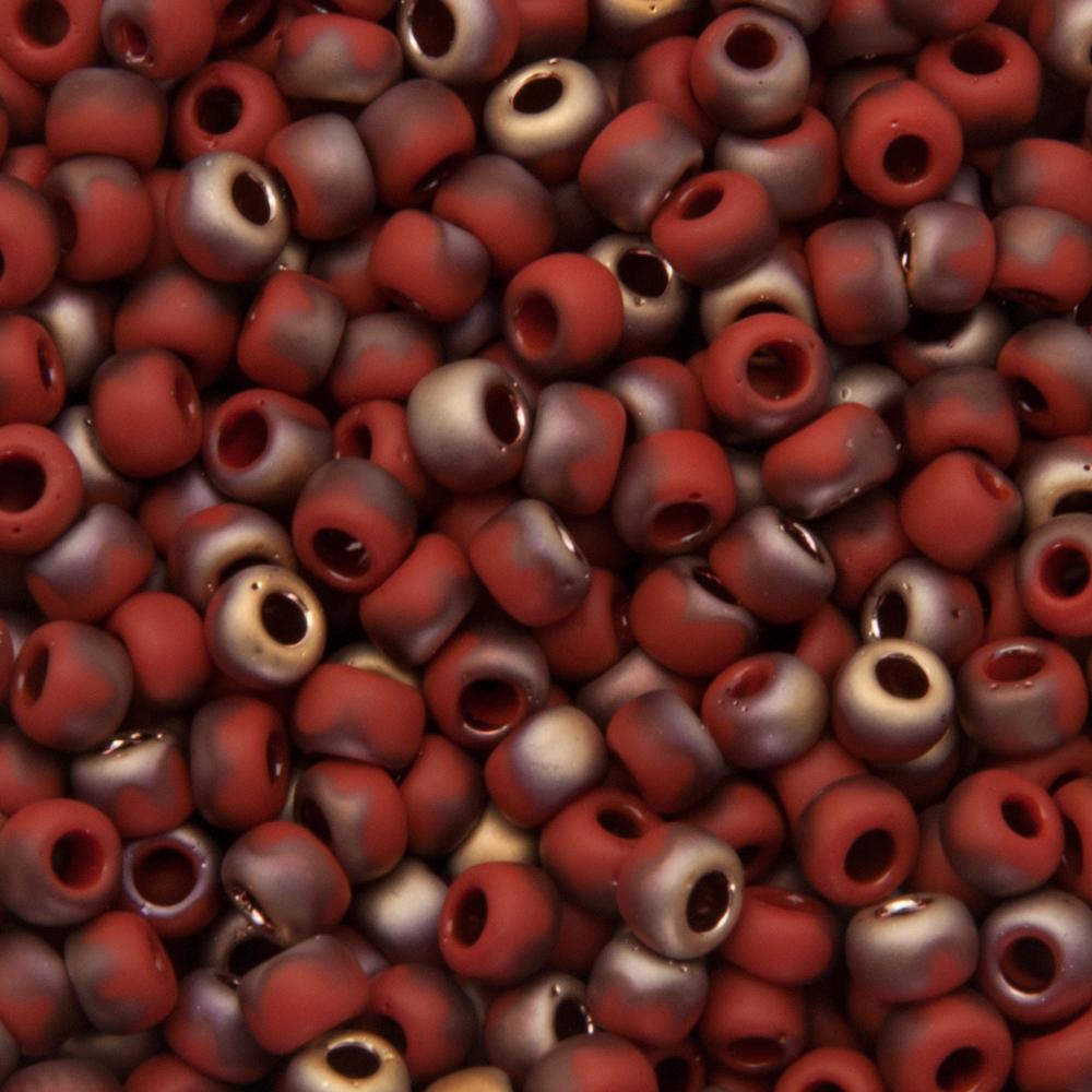 saatperlen toho 6/0 hybrid frosted pepper red apollo (y854f) | 10gr