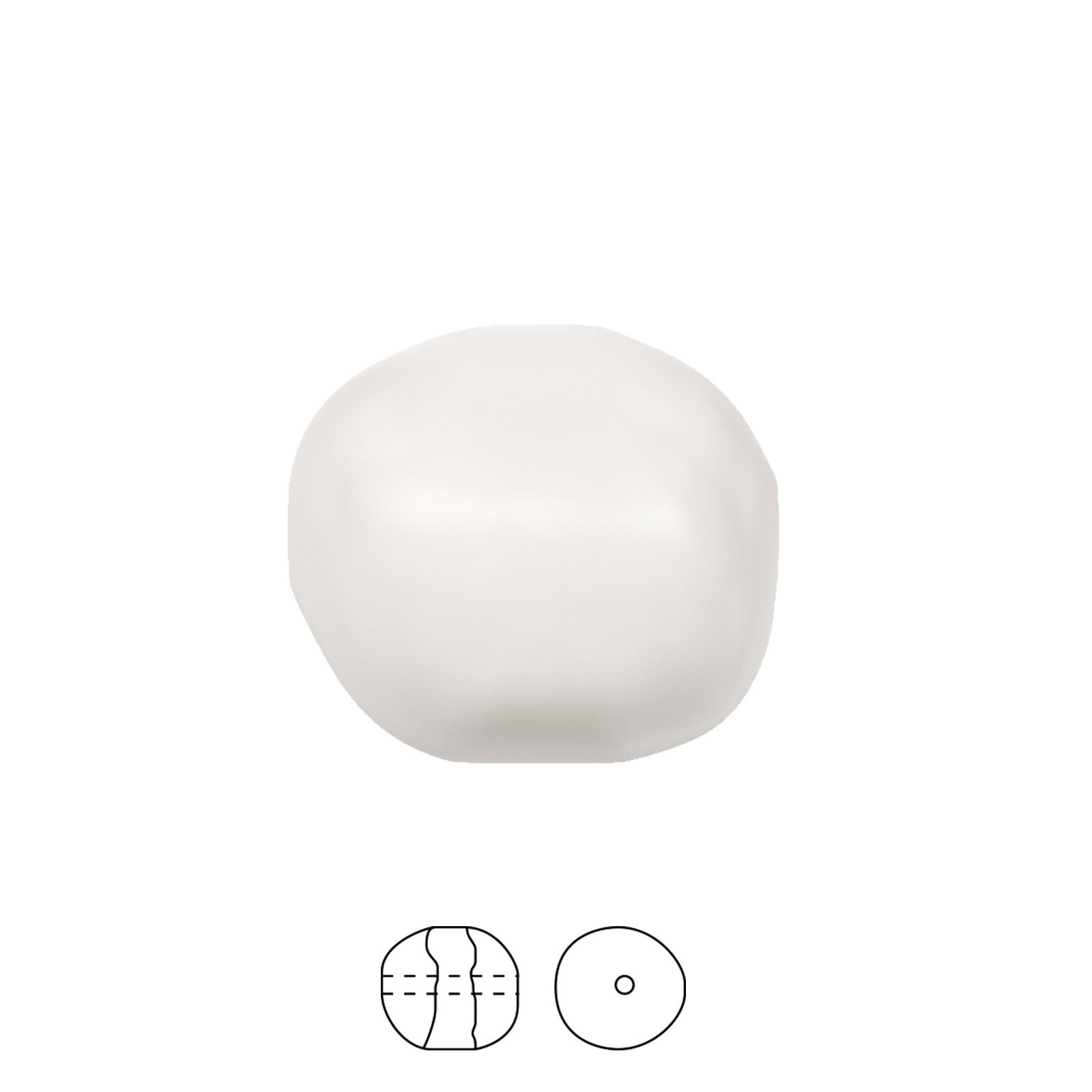 barock perlen (5840) white 8mm | 5st
