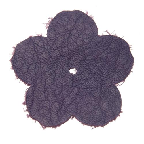 purple leather flower - 30mm | 2pc