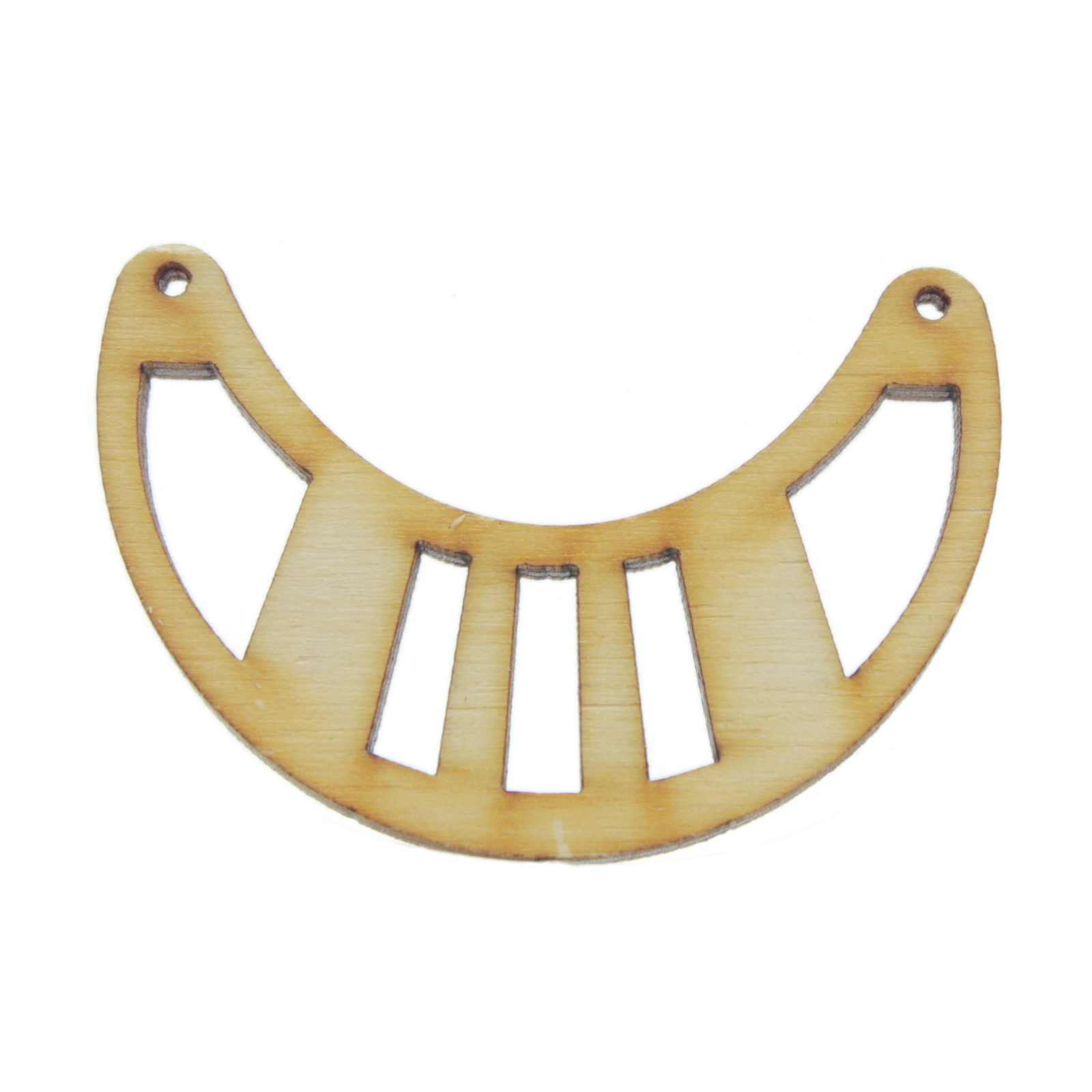 wooden link - natural - half moon 50x18mm | 1pc