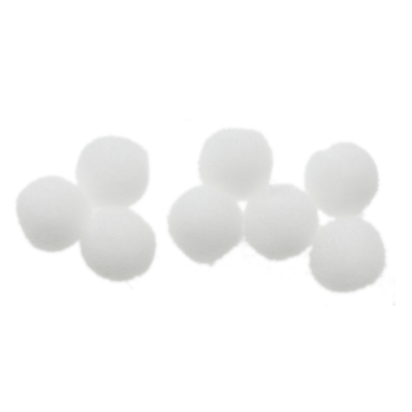 pon pon white 10mm | 50pc