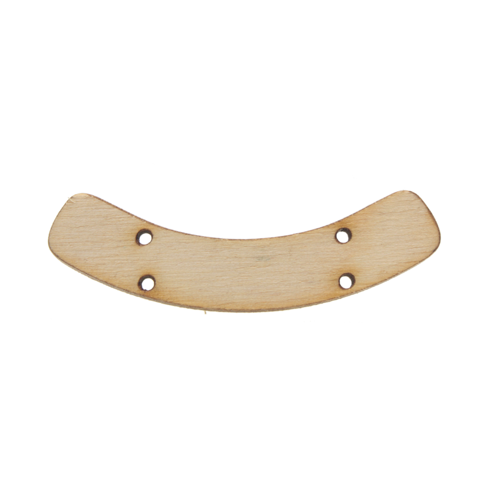 wooden 4-hole link bar - natural - 52x10mm | 2pc