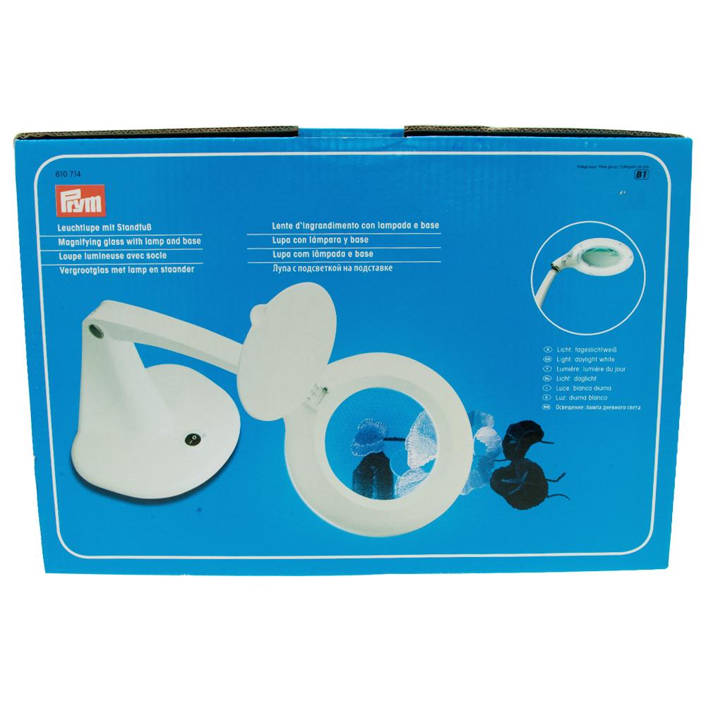 magnifying glass whit lamp and base | 1pc