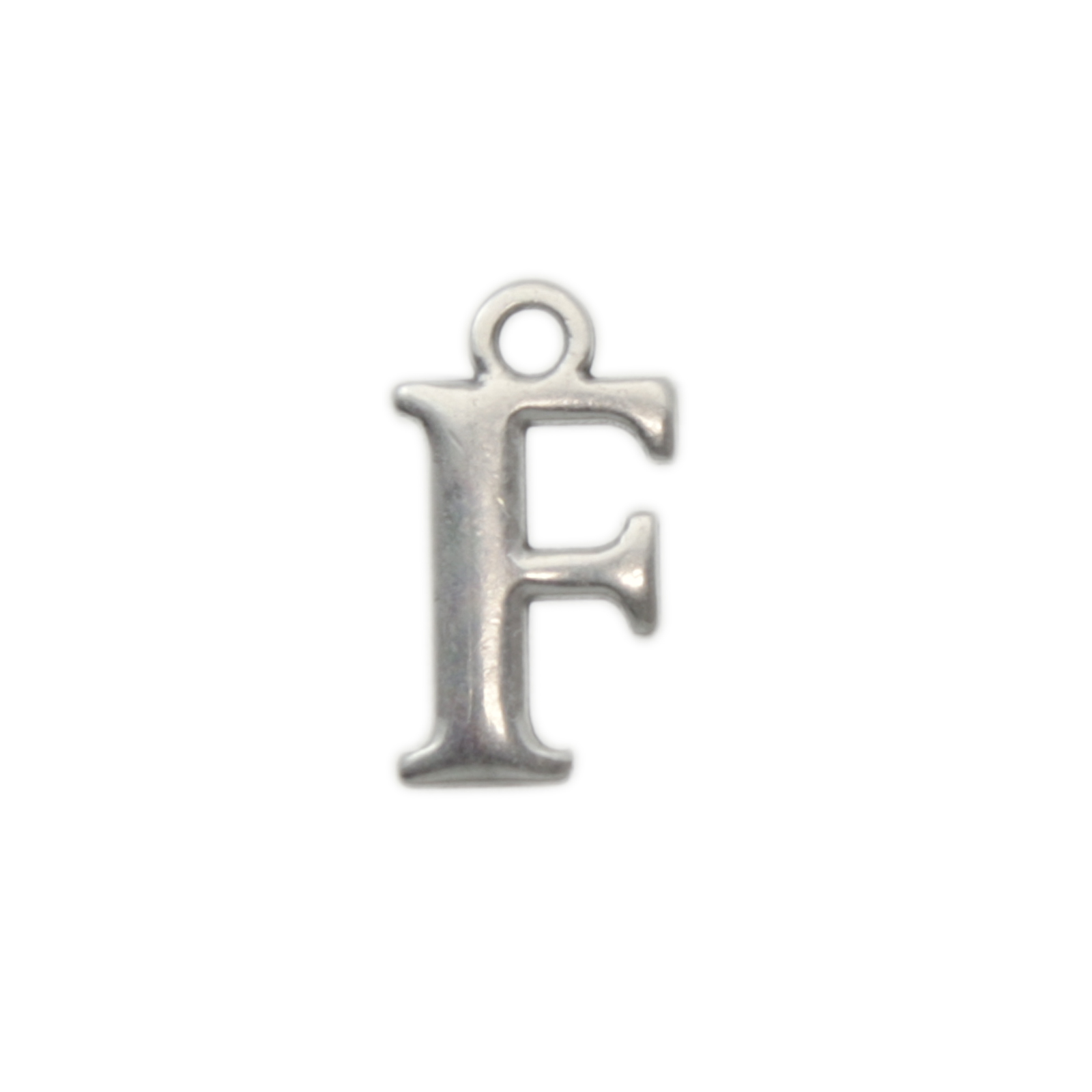 antique silver plated alphabet charm letter f | 1pc