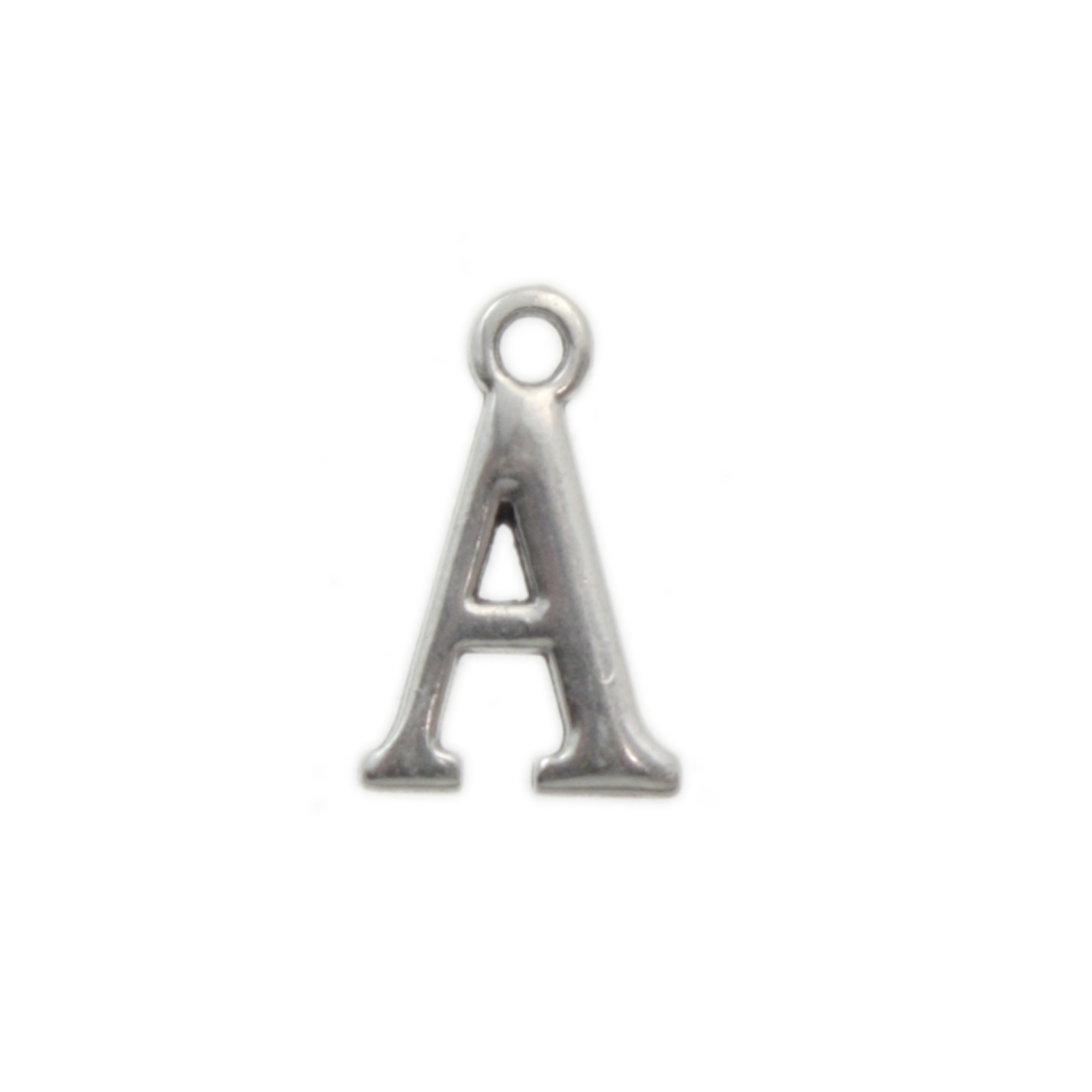 antique silver plated alphabet charm letter a | 1pc
