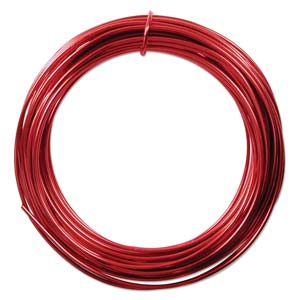 red aluminum wire - diameter 2mm - 12mt spool | 1pc