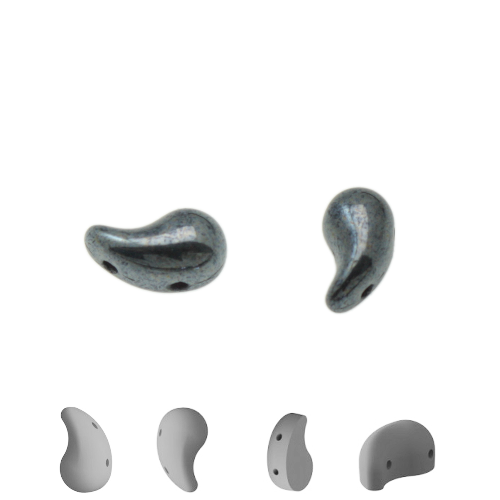zoliduo glasperlen hematite 8x5mm - links | 30st