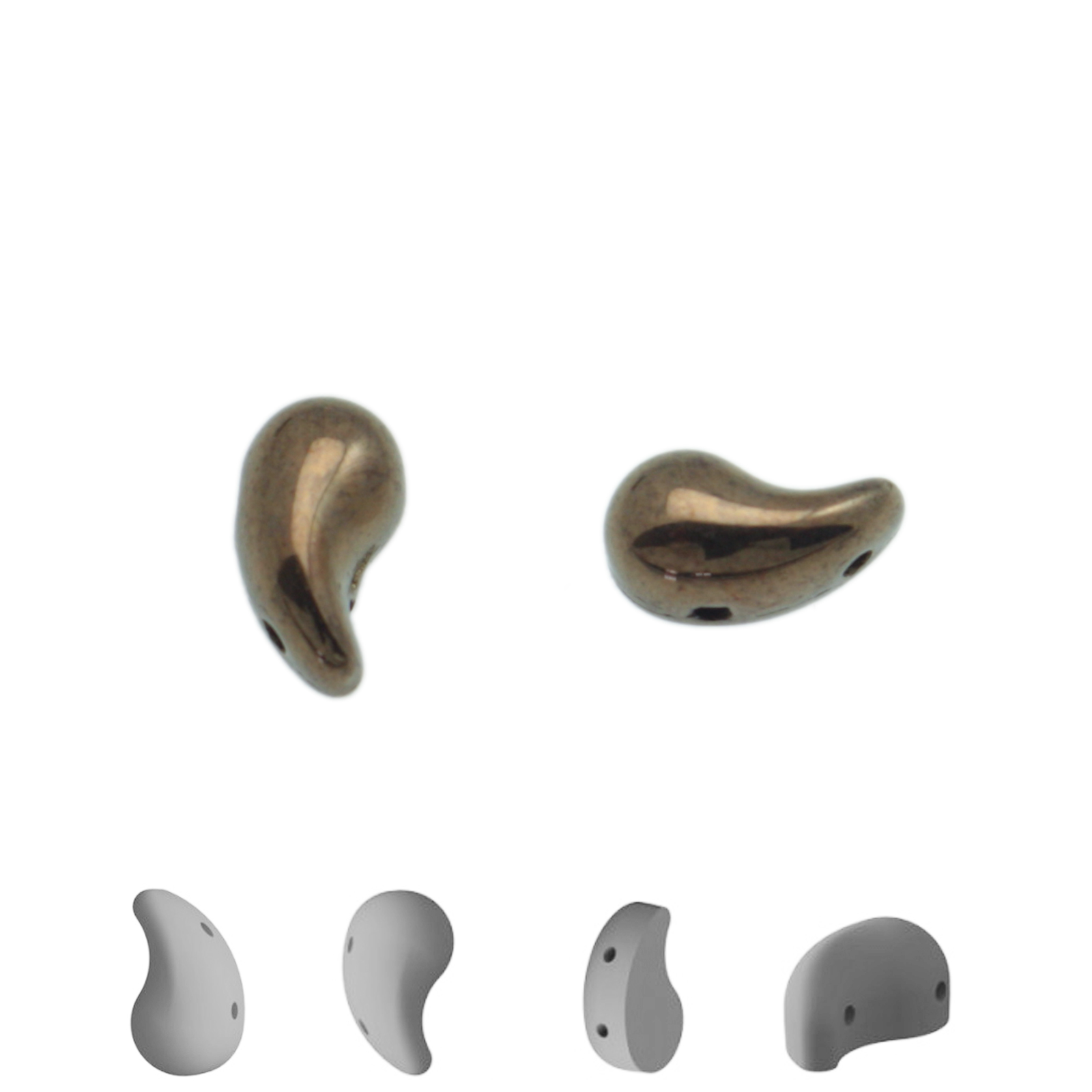 zoliduo glasperlen bronze 8x5mm - recht | 30st