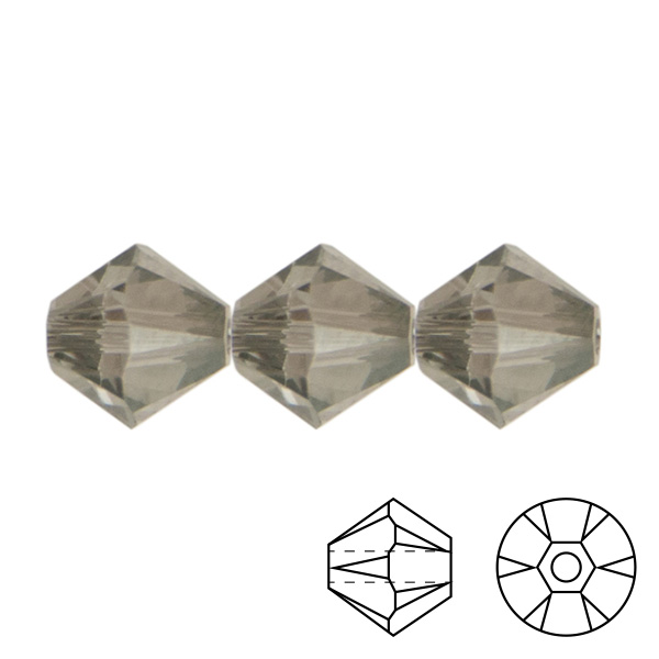 kristall doppelkegel (5328) crystal satin 2x 6mm | 20st