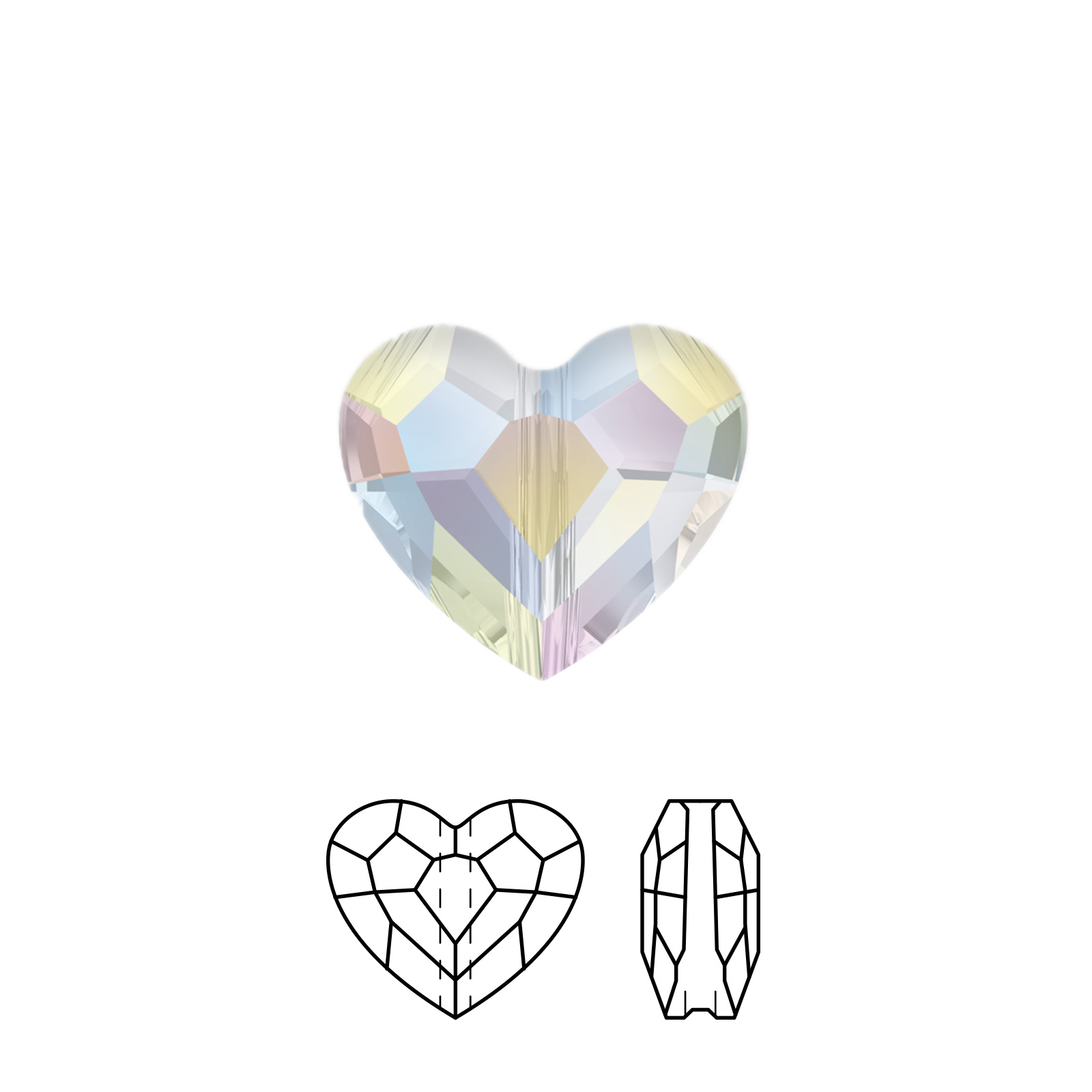 love (5741) crystal ab 8mm | 2pc