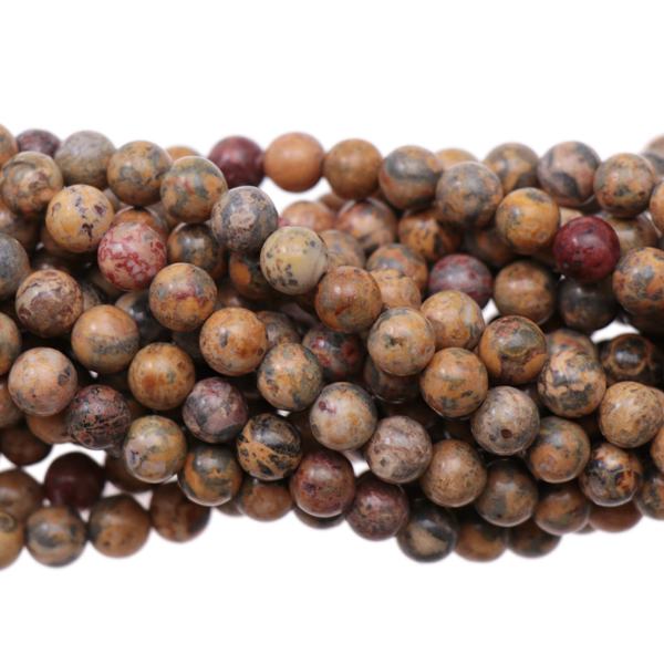 jaspis leopard skin glatt runde 6mm | strang 38/40cm