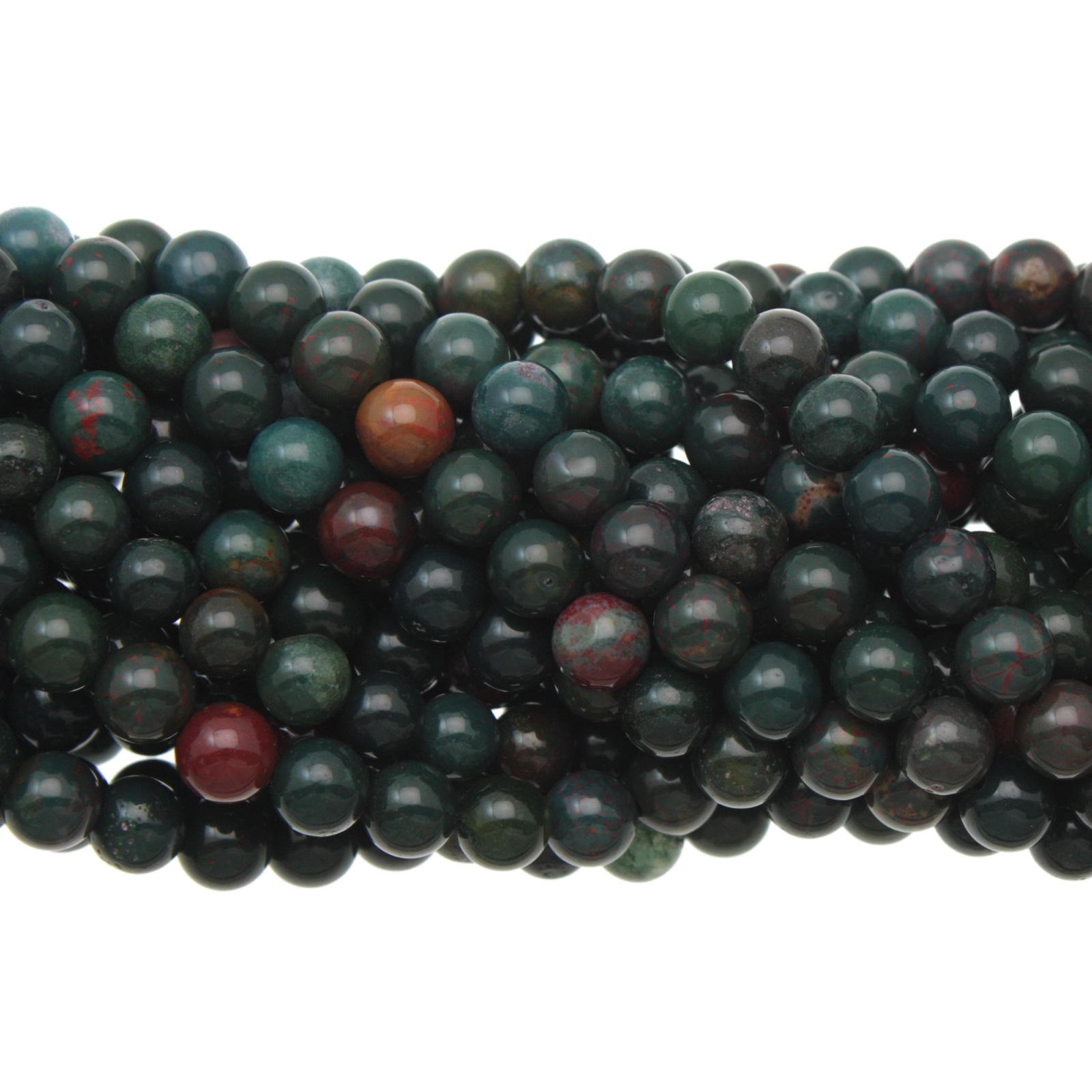 bloodstone smooth round 6mm | 16-inch strand