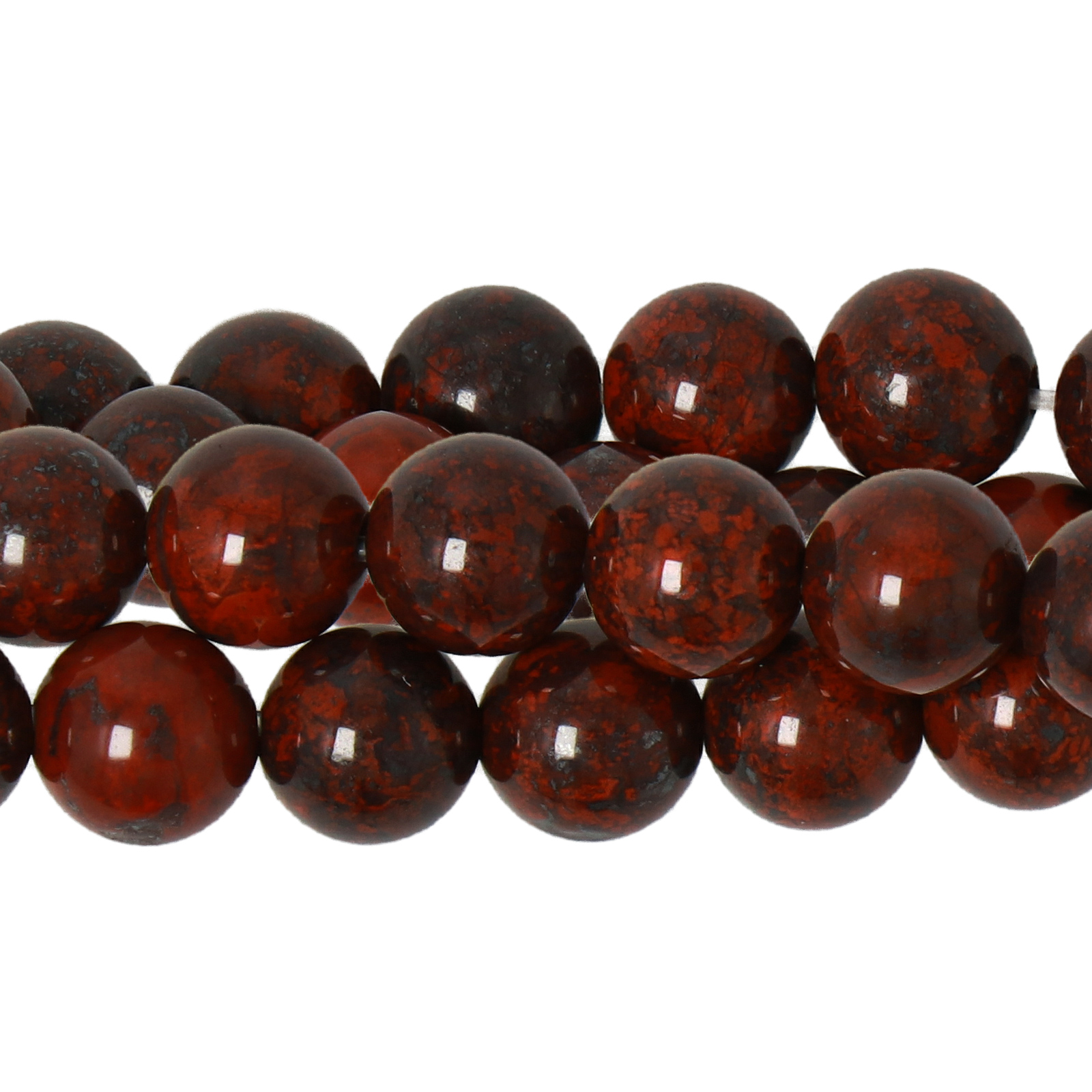 diaspro poppy tondo liscio 8mm | 15/16-inch strand