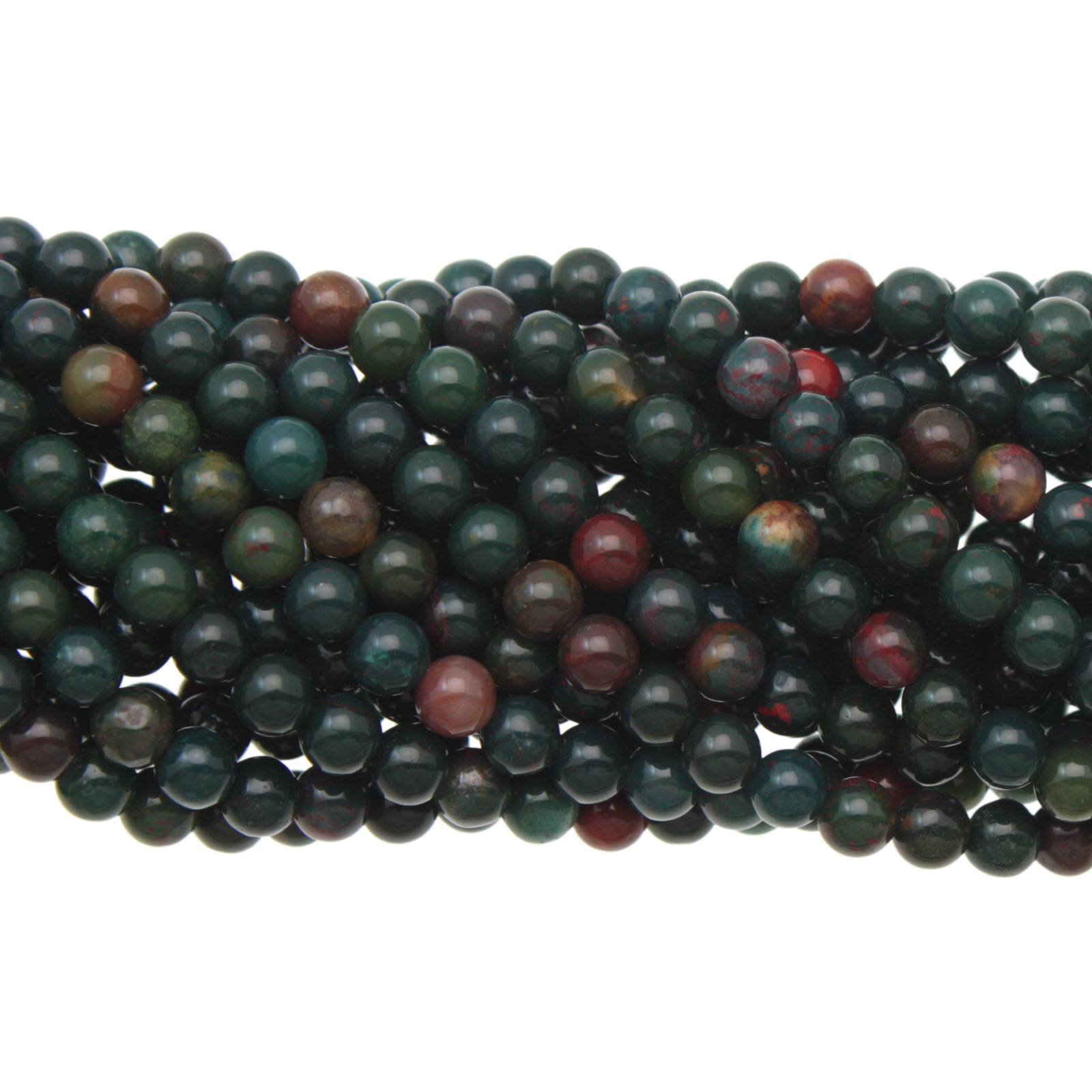 bloodstone smooth round 4mm | 16-inch strand