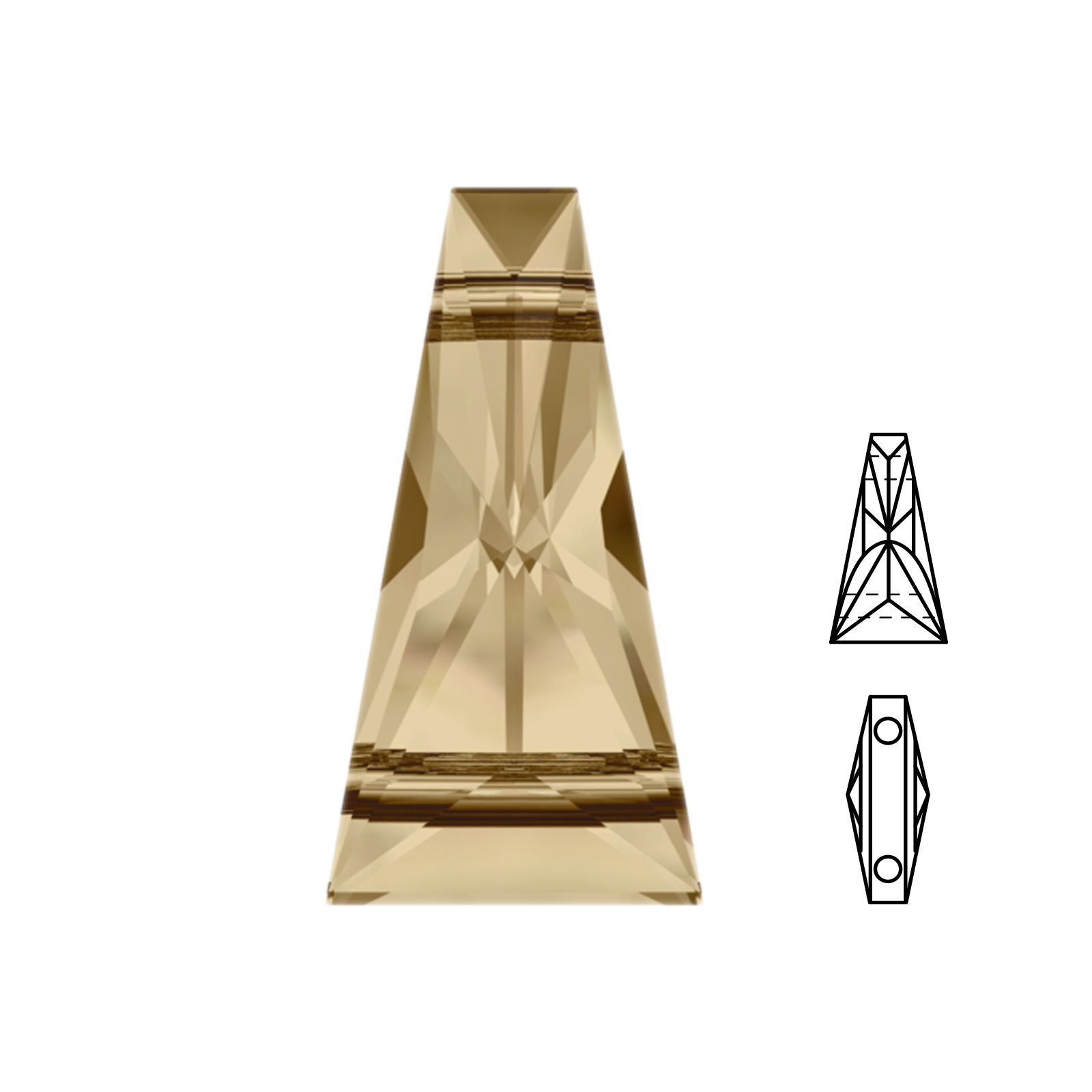 keystone (5181) crystal golden shadow 17x9mm | 1pc