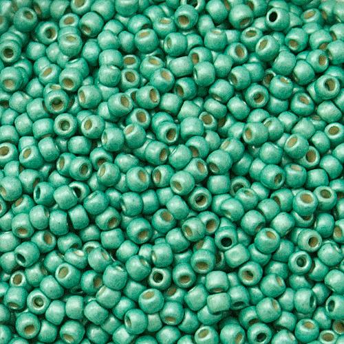 saatperlen toho 11/0 permanent finish matte galvanized green tea (pf561f) | 10gr