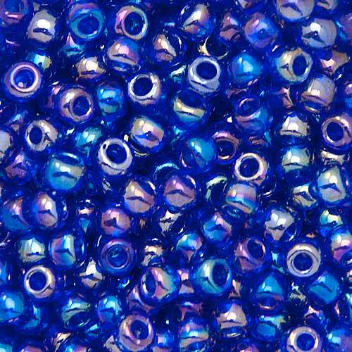 rocaille toho seed beads 6/0 transparent rainbow cobalt (87) | 10gr