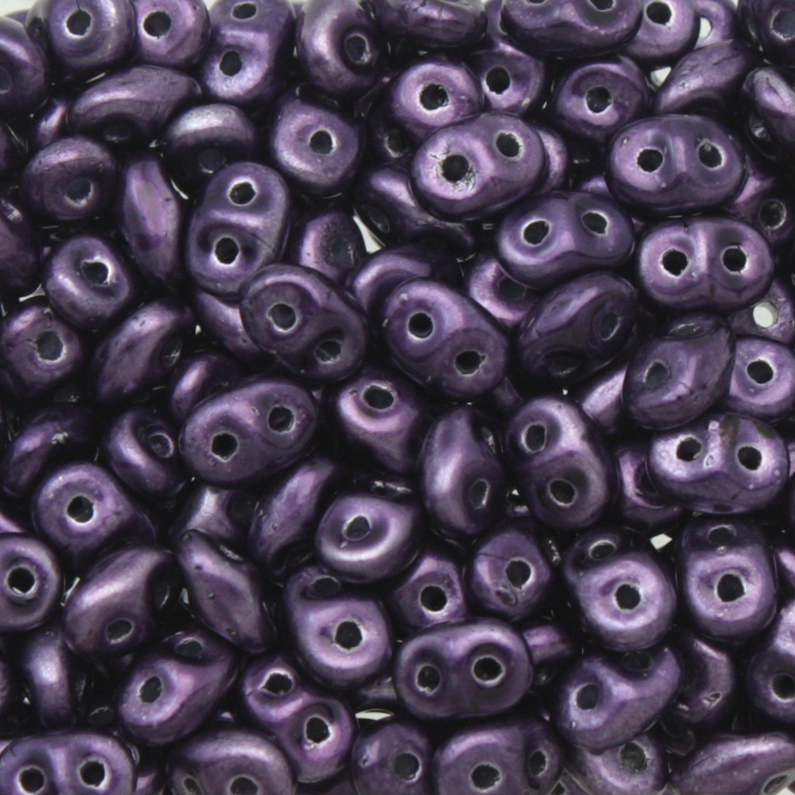 superduo seed beads 5x2,5mm - metalust purple | 10gr