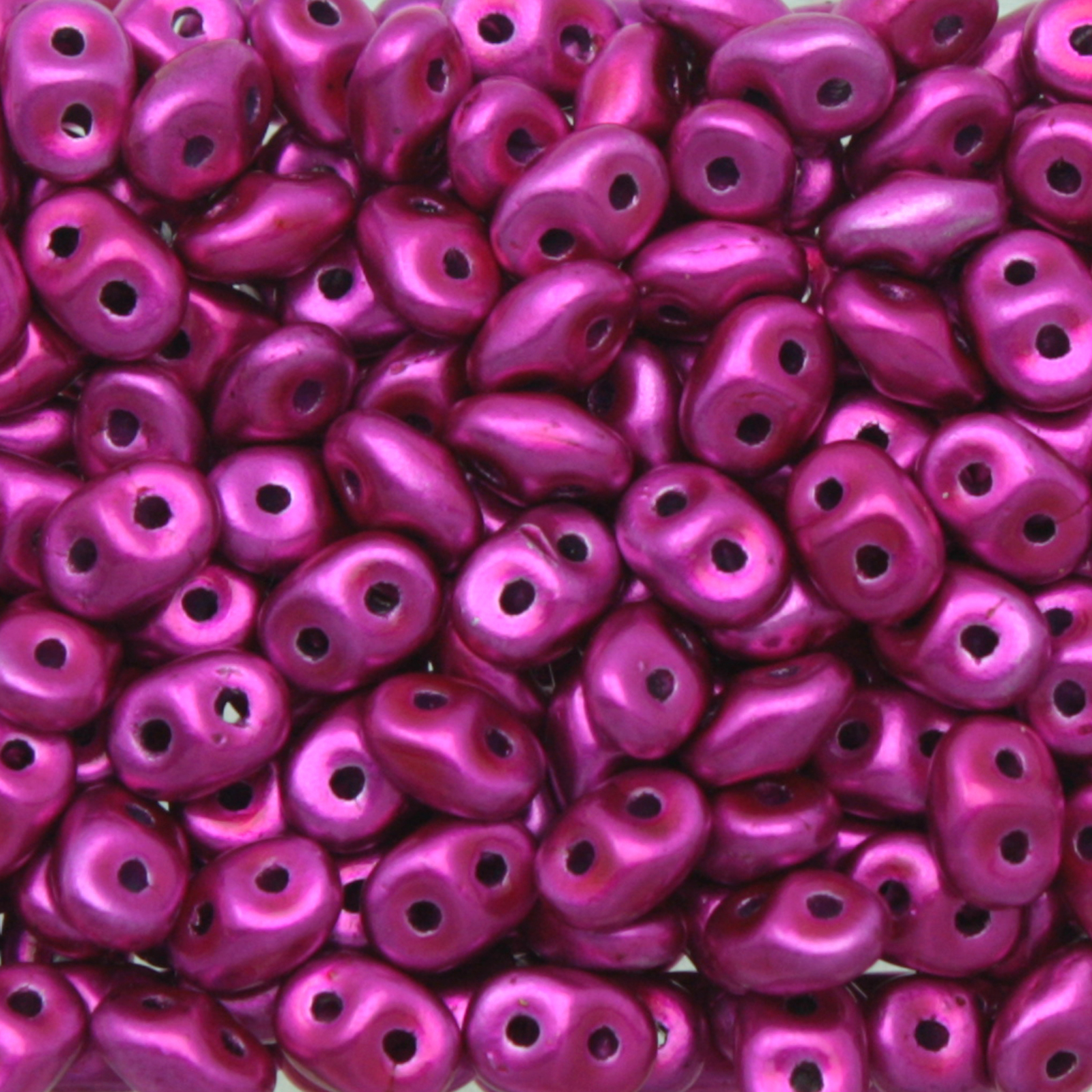 superduo perlen 5x2,5mm metalust hot pink | 10gr